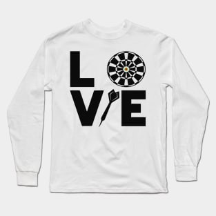 Darts Love Funny Darts Sport Quote Design Long Sleeve T-Shirt